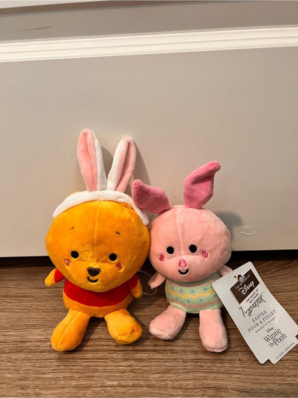 Disney Winnie the Pooh & Piglet Plush Pair - Yellow & Pink